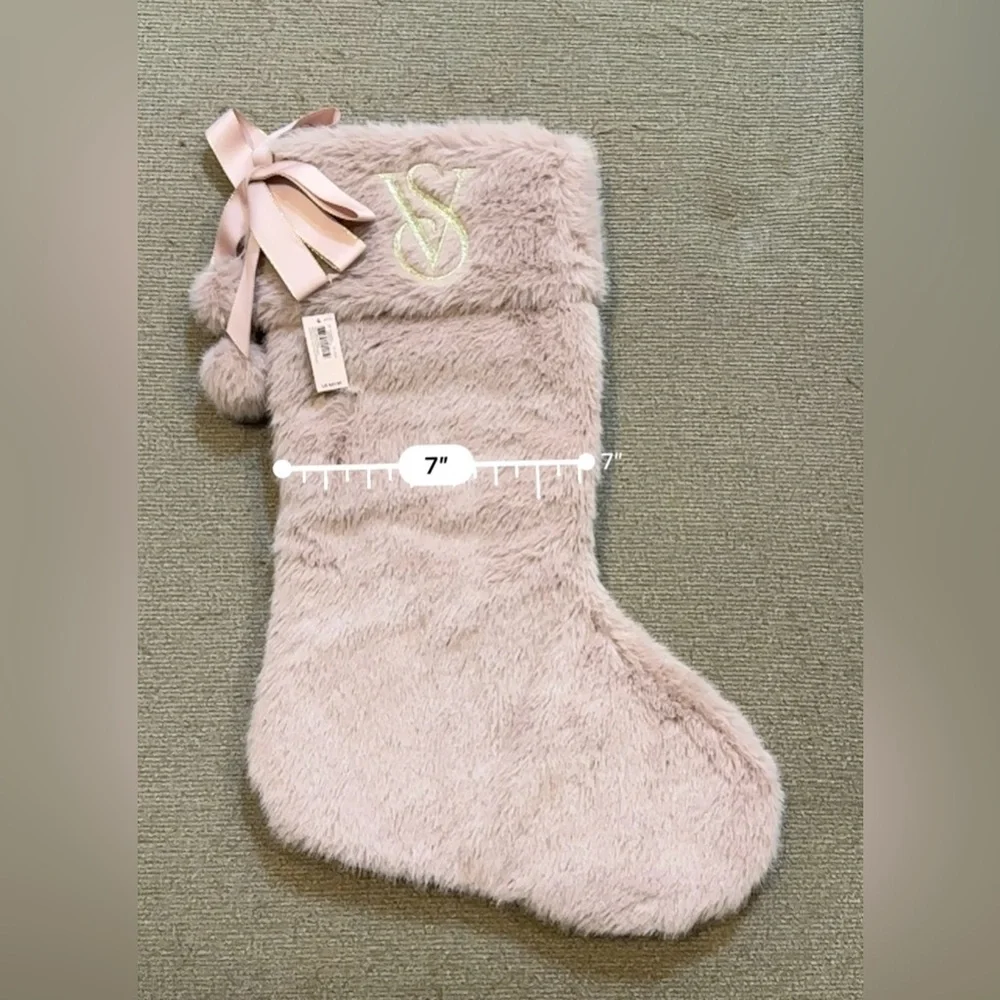 Victoria's Secret Pink Faux Fur Stocking